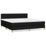 Box spring bed with black fabric mattress 160x200 cm by vidaXL, Beds and slatted bases - Ref: Foro24-3140627, Price: 495,22 €...
