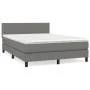 Box spring bed with dark gray fabric mattress 140x190 cm by vidaXL, Beds and slatted bases - Ref: Foro24-3139890, Price: 489,...