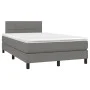 Cama box spring con colchón tela gris oscuro 120x200 cm de vidaXL, Camas y somieres - Ref: Foro24-3140042, Precio: 414,72 €, ...