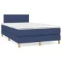 Box spring bed with blue fabric mattress 120x200 cm by vidaXL, Beds and slatted bases - Ref: Foro24-3140607, Price: 391,62 €,...