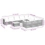 Set de sofás de jardín 11pzas con cojines ratán sintético beige