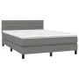 Box spring bed with dark gray fabric mattress 140x200 cm by vidaXL, Beds and slatted bases - Ref: Foro24-3140138, Price: 424,...