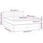 Box spring bed with dark gray fabric mattress 140x200 cm by vidaXL, Beds and slatted bases - Ref: Foro24-3140138, Price: 424,...