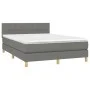 Box spring bed with dark gray fabric mattress 140x190 cm by vidaXL, Beds and slatted bases - Ref: Foro24-3140610, Price: 504,...