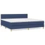 Box spring bed with blue fabric mattress 200x200 cm by vidaXL, Beds and slatted bases - Ref: Foro24-3140647, Price: 563,78 €,...