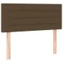 Cama box spring con colchón tela marrón oscuro 120x200 cm de vidaXL, Camas y somieres - Ref: Foro24-3140684, Precio: 363,52 €...