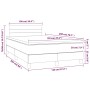 Box spring bed with dark brown fabric mattress 120x200 cm by vidaXL, Beds and slatted bases - Ref: Foro24-3140684, Price: 371...