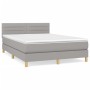 Boxspringbett mit hellgrauer Stoffmatratze 140x200 cm von vidaXL, Betten und Lattenroste - Ref: Foro24-3140697, Preis: 428,00...