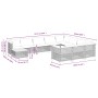 Set de sofás de jardín 11pzas con cojines ratán sintético beige