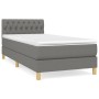 Box spring bed with dark gray fabric mattress 90x200 cm by vidaXL, Beds and slatted bases - Ref: Foro24-3140826, Price: 304,7...