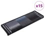 Alfombrilla autoadhesiva de escalera 15uds negro gris 65x21x4cm