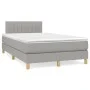 Cama box spring con colchón tela gris claro 120x200 cm de vidaXL, Camas y somieres - Ref: Foro24-3140761, Precio: 380,30 €, D...