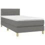 Box spring bed with dark gray fabric mattress 90x190 cm by vidaXL, Beds and slatted bases - Ref: Foro24-3140738, Price: 306,8...