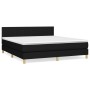 Box spring bed with black fabric mattress 160x200 cm by vidaXL, Beds and slatted bases - Ref: Foro24-3140787, Price: 505,83 €...