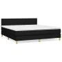 Cama box spring con colchón tela negro 160x200 cm de vidaXL, Camas y somieres - Ref: Foro24-3140787, Precio: 472,96 €, Descue...