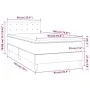 Box spring bed with black fabric mattress 90x190 cm by vidaXL, Beds and slatted bases - Ref: Foro24-3140339, Price: 274,60 €,...
