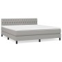 Cama box spring con colchón tela gris claro 180x200 cm de vidaXL, Camas y somieres - Ref: Foro24-3140313, Precio: 530,20 €, D...
