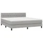 Box spring bed with light gray fabric mattress 180x200 cm by vidaXL, Beds and slatted bases - Ref: Foro24-3140313, Price: 538...