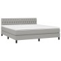 Cama box spring con colchón tela gris claro 180x200 cm de vidaXL, Camas y somieres - Ref: Foro24-3140313, Precio: 530,20 €, D...