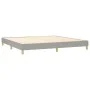 Box spring bed with light gray fabric mattress 200x200 cm by vidaXL, Beds and slatted bases - Ref: Foro24-3140881, Price: 573...