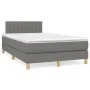 Cama box spring con colchón tela gris oscuro 120x200 cm de vidaXL, Camas y somieres - Ref: Foro24-3140762, Precio: 386,27 €, ...
