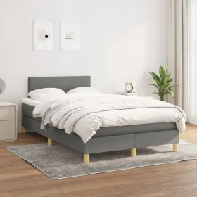 Box spring bed with dark gray fabric mattress 120x200 cm by vidaXL, Beds and slatted bases - Ref: Foro24-3140442, Price: 378,...