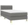 Box spring bed with dark gray fabric mattress 90x190 cm by vidaXL, Beds and slatted bases - Ref: Foro24-3140818, Price: 303,3...
