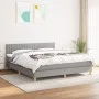Box spring bed with light gray fabric mattress 180x200 cm by vidaXL, Beds and slatted bases - Ref: Foro24-3140793, Price: 511...
