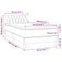 Box spring bed with black fabric mattress 90x200 cm by vidaXL, Beds and slatted bases - Ref: Foro24-3140827, Price: 292,49 €,...