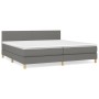 Box spring bed with dark gray fabric mattress 200x200 cm by vidaXL, Beds and slatted bases - Ref: Foro24-3140482, Price: 565,...