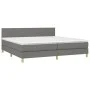 Box spring bed with dark gray fabric mattress 200x200 cm by vidaXL, Beds and slatted bases - Ref: Foro24-3140482, Price: 574,...
