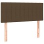Cama box spring con colchón tela marrón oscuro 90x200 cm de vidaXL, Camas y somieres - Ref: Foro24-3140188, Precio: 289,04 €,...