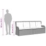 Set muebles de jardín 3 piezas y cojines ratán sintético beige