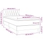 Box spring bed with dark gray fabric mattress 100x200 cm by vidaXL, Beds and slatted bases - Ref: Foro24-3140834, Price: 305,...