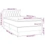 Box spring bed with dark gray fabric mattress 100x200 cm by vidaXL, Beds and slatted bases - Ref: Foro24-3140834, Price: 305,...