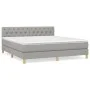 Boxspringbett mit hellgrauer Stoffmatratze 160x200 cm von vidaXL, Betten und Lattenroste - Ref: Foro24-3140865, Preis: 499,16...