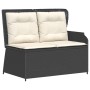 Set de muebles de jardín 5 pzas y cojines ratán sintético negro