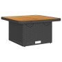 Set de muebles de jardín 5 pzas y cojines ratán sintético negro