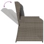 Set de muebles de jardín 5 pzas y cojines ratán sintético gris