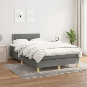 Box spring bed with dark gray fabric mattress 120x200 cm by vidaXL, Beds and slatted bases - Ref: Foro24-3140522, Price: 373,...