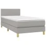 Box spring bed with light gray fabric mattress 80x200 cm by vidaXL, Beds and slatted bases - Ref: Foro24-3140409, Price: 263,...
