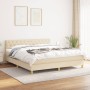 Cama box spring con colchón tela color crema 160x200 cm de vidaXL, Camas y somieres - Ref: Foro24-3140870, Precio: 544,28 €, ...