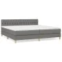 Box spring bed with dark gray fabric mattress 200x200 cm by vidaXL, Beds and slatted bases - Ref: Foro24-3140882, Price: 573,...