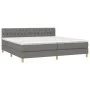 Box spring bed with dark gray fabric mattress 200x200 cm by vidaXL, Beds and slatted bases - Ref: Foro24-3140882, Price: 573,...