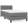Box spring bed with dark gray fabric mattress 90x190 cm by vidaXL, Beds and slatted bases - Ref: Foro24-3140258, Price: 297,1...