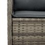 Set de muebles de jardín 7 pzas y cojines ratán sintético gris