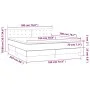 Box spring bed with light gray fabric mattress 180x200 cm by vidaXL, Beds and slatted bases - Ref: Foro24-3140393, Price: 543...