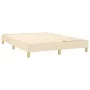 Box spring bed with cream fabric mattress 140x200 cm by vidaXL, Beds and slatted bases - Ref: Foro24-3140542, Price: 417,44 €...