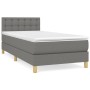 Box spring bed with dark gray fabric mattress 90x190 cm by vidaXL, Beds and slatted bases - Ref: Foro24-3140898, Price: 320,5...