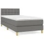 Box spring bed with dark gray fabric mattress 90x190 cm by vidaXL, Beds and slatted bases - Ref: Foro24-3140898, Price: 315,5...